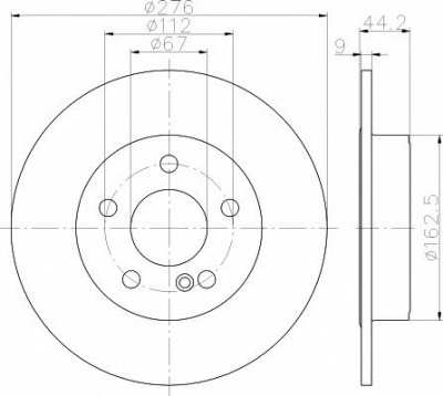 HELLA PAGID 8dd355119431 -  Тормозной диск